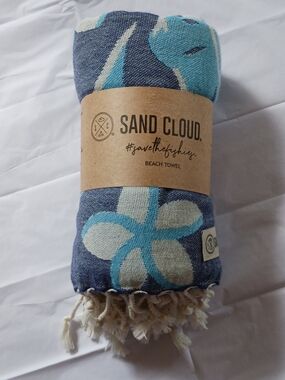 Organic Cotton Sand Cloud Beach Towel Thin Lightweight Mystery